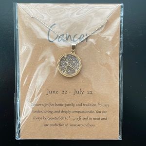 NWT cancer zodiac necklace